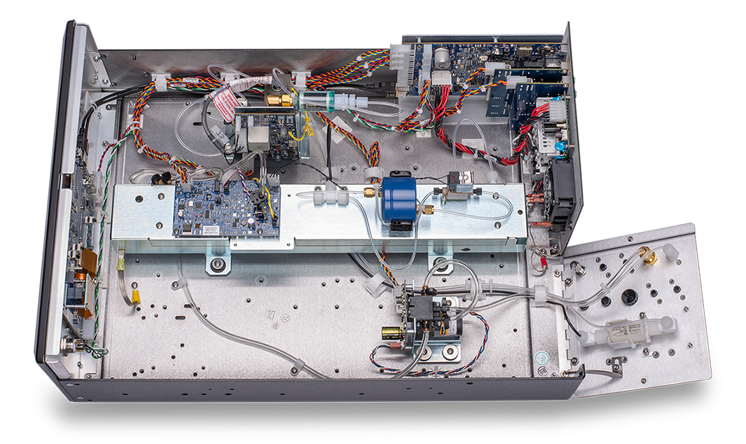 Inside Chassis and cell of an  air pollution instrument